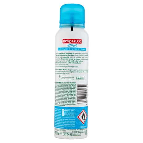 Borotalco Attivo Profumo di Sali Marini Deo Spray 150 ml